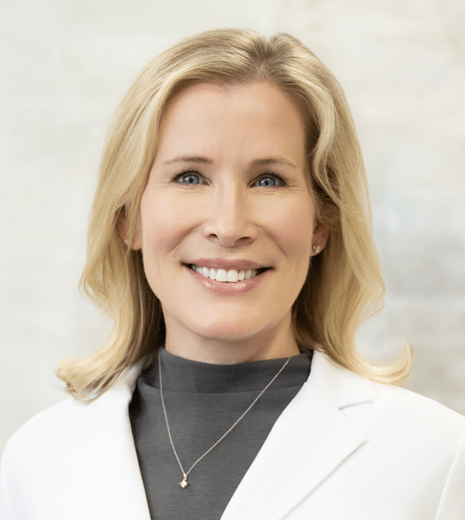 Portrait of Dr. Kim Schulz for Alkemē Aesthetics & Dermatology in Moline, IL.